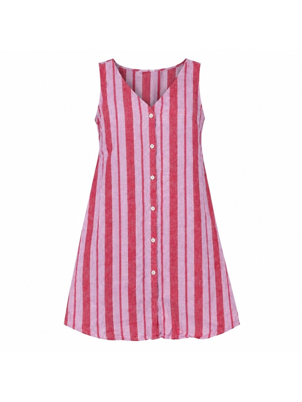 GAP Sleeveless Button-Front Striped Dress
